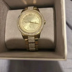 Authentic Michael Kors Gold Tibby stainless steel with diamond accents. Amazon.com: Michael Kors Tibby Multifunction Gold-Tone  main image 4